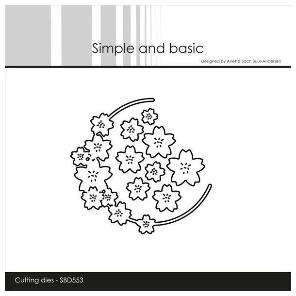 Simple and Basic Die "Flower Wreath - Halfcircle" 