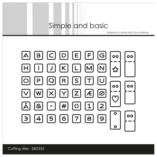 Simple and Basic Die "Alphabet Chips" 