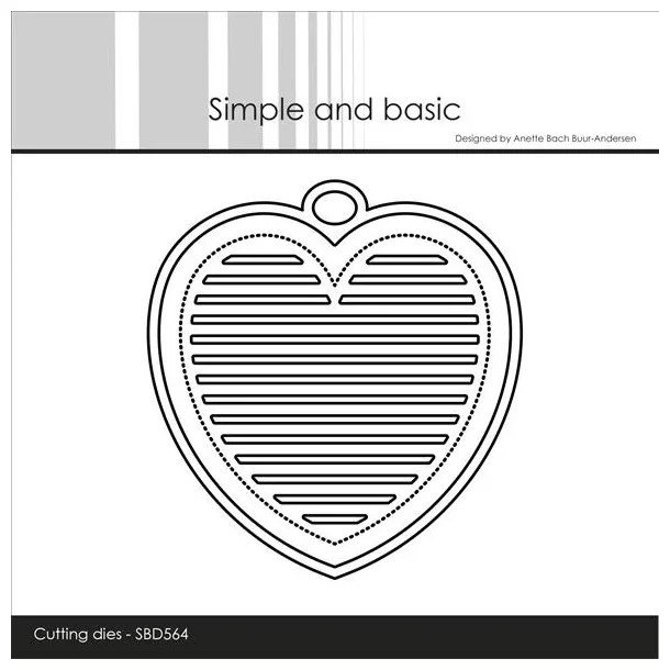 Simple and Basic Die "All lined up - Heart" 