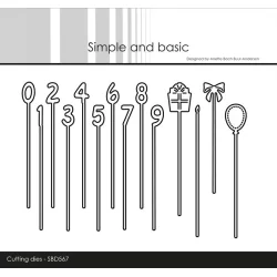 Simple and Basic Die "Numbers on a Stick" 