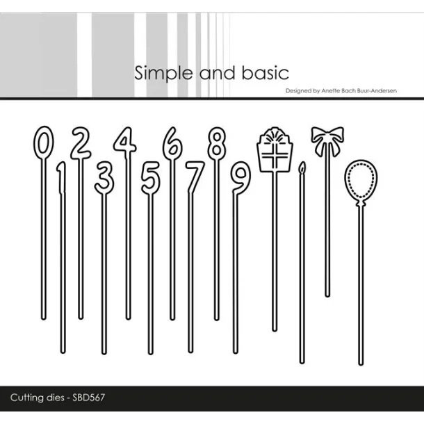 Simple and Basic Die "Numbers on a Stick" 