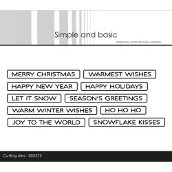 Simple and Basic Die "All-in-one Plate - Merry Christmas"  