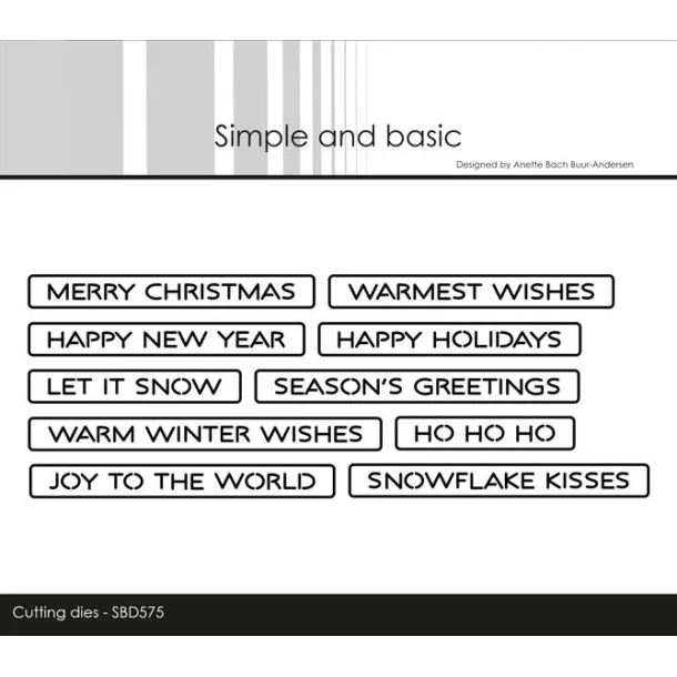 Simple and Basic Die "All-in-one Plate - Merry Christmas"  