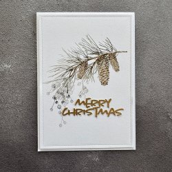 Simple and Basic Die "Merry Christmas - Happy New Year"  