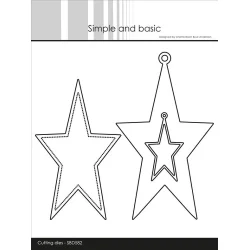 Simple and Basic Die "Oblong Stars with Tag #1"  