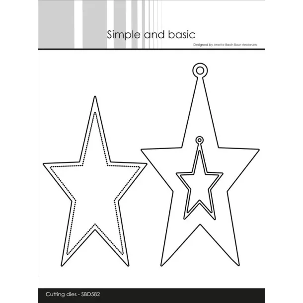 Simple and Basic Die "Oblong Stars with Tag #1"  