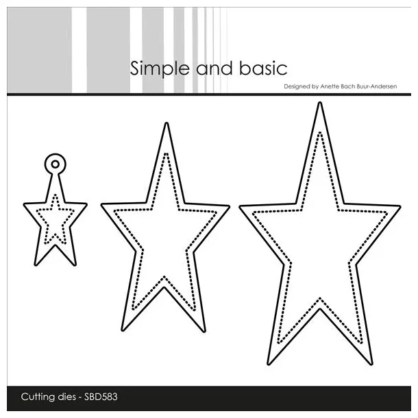 Simple and Basic Die "Oblong Stars with Tag #2"  