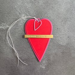 Simple and Basic Die "Oblong Hearts with Tag" 
