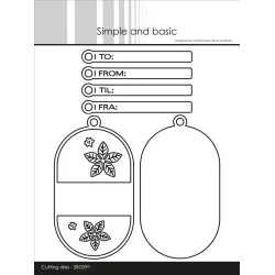 Simple and Basic Die "Decorative Oval Tag"  