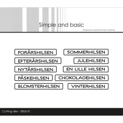 Simple and Basic Die "All-in-one Plate - Hilsen"  
