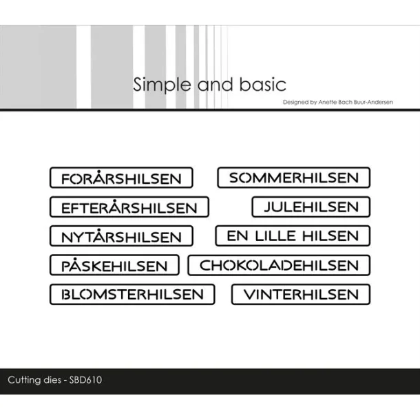 Simple and Basic Die "All-in-one Plate - Hilsen"  