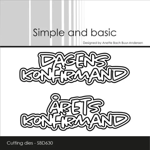 Simple and Basic Die "Dagens konfirmand/�rets konfirmand"