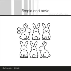 Simple and Basic Die "Easter Bunnies" 