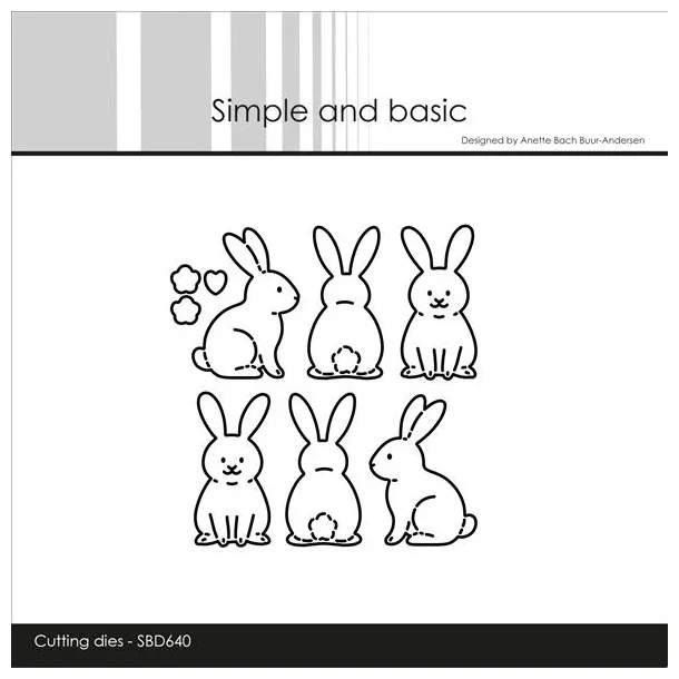 Simple and Basic Die "Easter Bunnies" 
