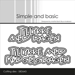 Simple and Basic Die "Tillykke med dagen" 
