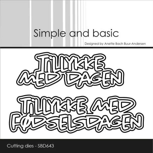 Simple and Basic Die "Tillykke med dagen" 