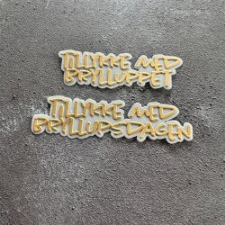 Simple and Basic Die "Tillykke med brylluppet" 