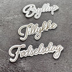 Simple and Basic Die + Clearstamp "Danske tekster" 