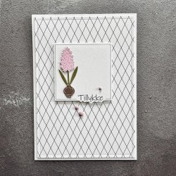 Simple and Basic Die + Clearstamp "Tillykke" 
