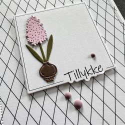 Simple and Basic Die + Clearstamp "Tillykke" 