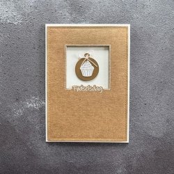 Simple and Basic Die + Clearstamp "F�dselsdag" 