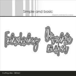 Simple and Basic Die "F�dselsdag og De bedste �nsker" 