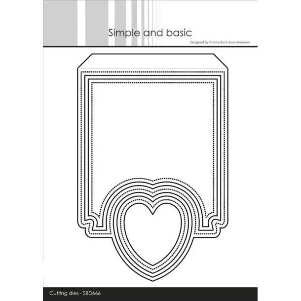 Simple and Basic Die "A6 - Heart Card front" 