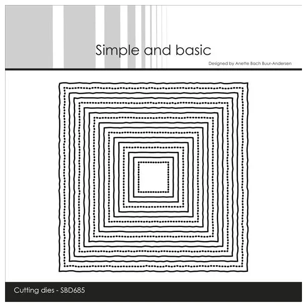 Simple and Basic Die "10 x 10 cm Square - Old Paper Edges" 