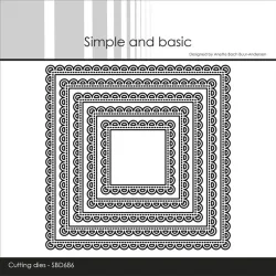 Simple and Basic Die "10 x 10 cm Square - Scalloped Edges" 