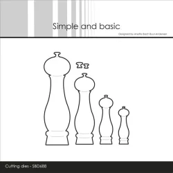 Simple and Basic Die "Salt and Pepper Mills" 