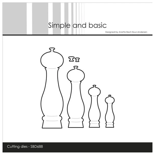 Simple and Basic Die "Salt and Pepper Mills" 