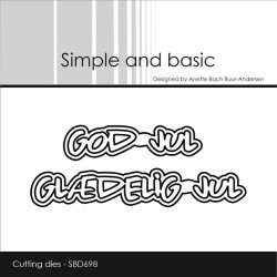Simple and Basic Die "God Jul &amp; Gl�delig Jul" 
