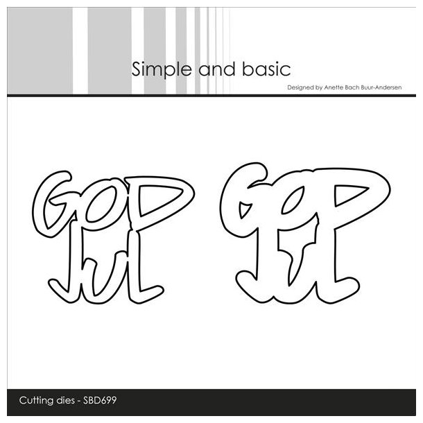 Simple and Basic Die "God Jul" 