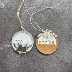 Simple and Basic Die "Sentiment in a Tag - God Jul" 