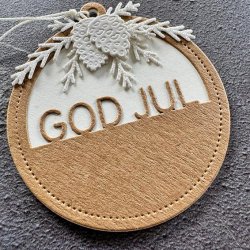 Simple and Basic Die "Sentiment in a Tag - God Jul" 