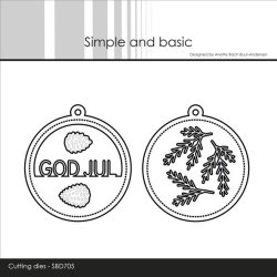 Simple and Basic Die "Sentiment in a Tag - God Jul" 