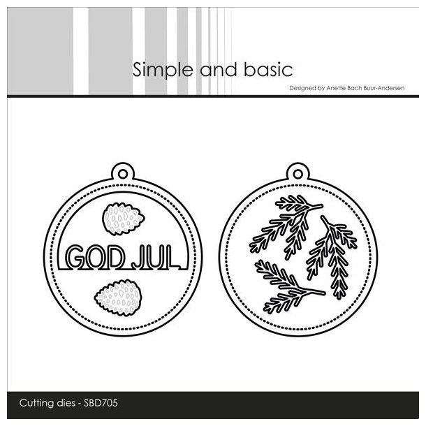 Simple and Basic Die "Sentiment in a Tag - God Jul" 