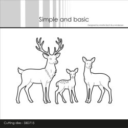 Simple and Basic Die "Reindeers" 