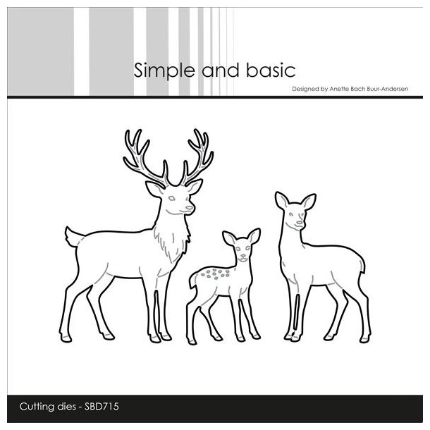 Simple and Basic Die "Reindeers" 