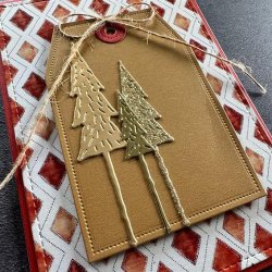 Simple and Basic Die "Small Pine Trees" 