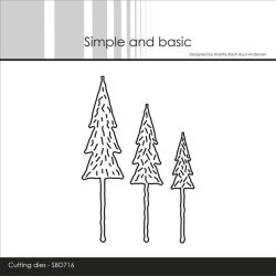 Simple and Basic Die "Small Pine Trees" 