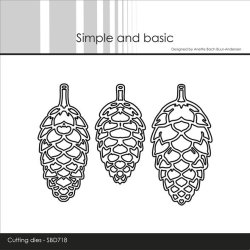 Simple and Basic Die "Pinecones - Outline" 