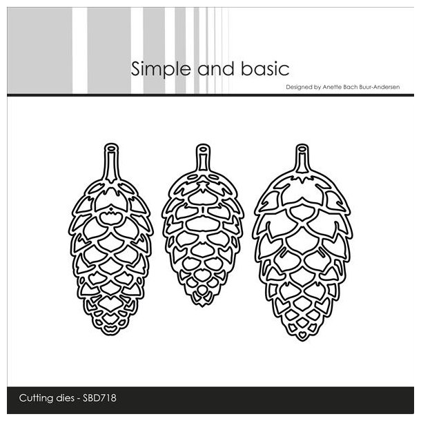 Simple and Basic Die "Pinecones - Outline" 
