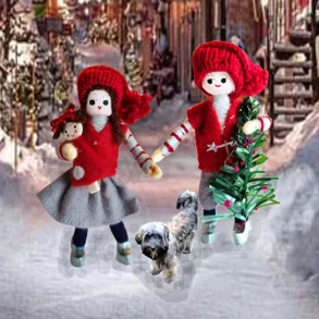 Anne Beate Design: Dukkepigen og Juletrsdrengen 2022, i dobbeltske