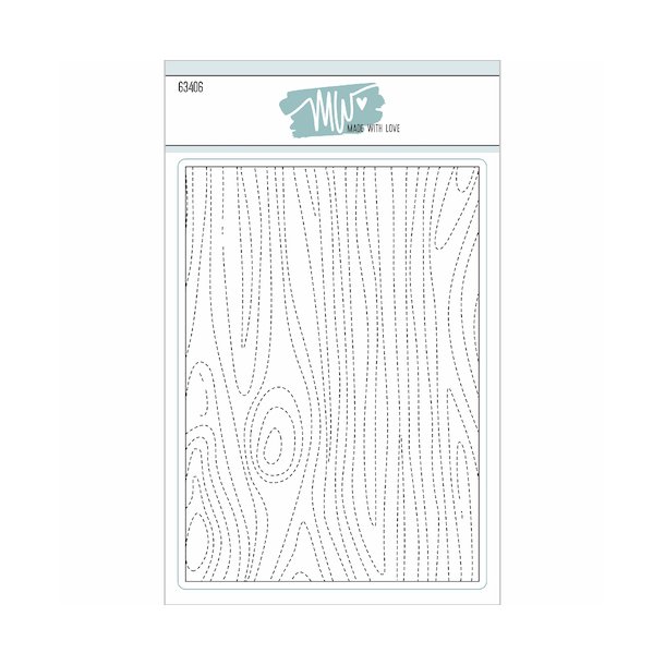 Made With Love Dies "Woodgrain Background" 