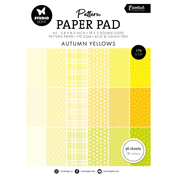 Studio Light - Pattern Paper Pad: "Autumn Yellows"