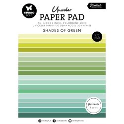 Studio Light - Unicolor Paper Pad: "Shades of Green"