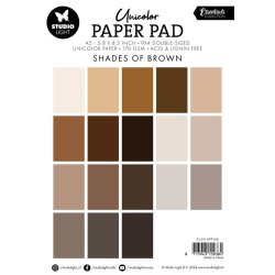 Studio Light - Unicolor Paper Pad: "Shades of Brown"