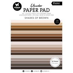 Studio Light - Unicolor Paper Pad: "Shades of Brown"