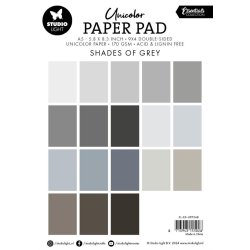 Studio Light - Unicolor Paper Pad: "Shades of Grey"